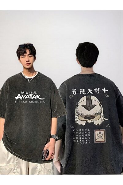 Le Savu Μπλουζάκι Anime Avatar με στάμπα, που πλένεται, Unisex, Oversize, Vin...