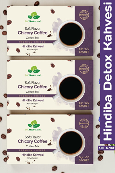 DRNATURAL 3 Boxes of Chicory Coffee Soft Flavor Chicory Coffee Mix 5Gr. 30 Ch...