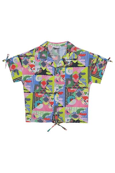 ZEYNEVA Тимо Момичешка пачуърк риза 10-13 години - Жълта