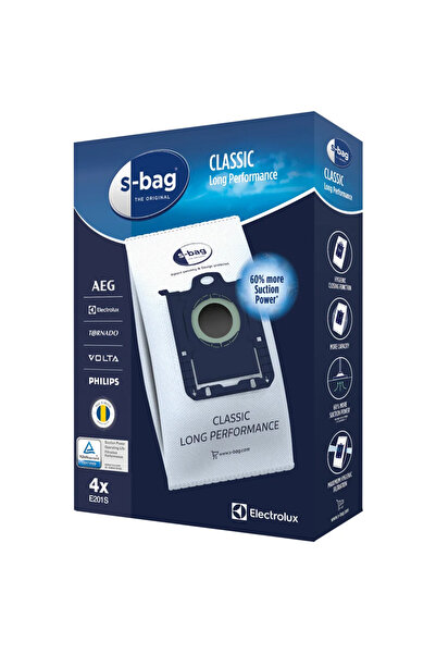 Electrolux Set 4 saci E201S s-bag® Classic Long Performance, material sintetic