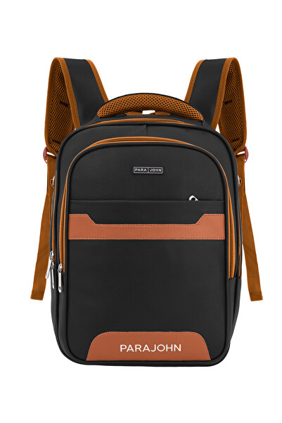 PARAJOHN Para John 16" PU Leather Backpack Large Capacity Durable Travel Lapt...