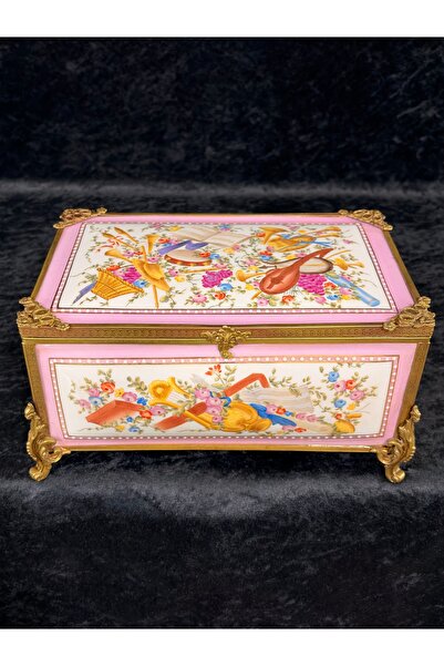 ŞEVRES SEVRES Antika Porselen Mücevher Sandığı