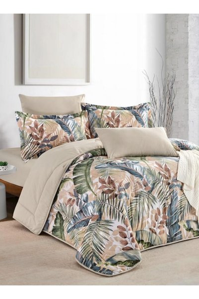INREST طقم لحاف مفرد 4 قطع Tropical Haven من إن ريست – لحاف 170×230 سم بوجهين...