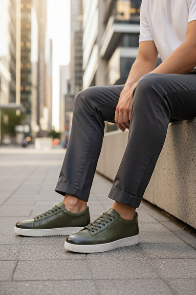 PANORAMA Adidași casual pentru bărbați, din piele premium, interior și exterior