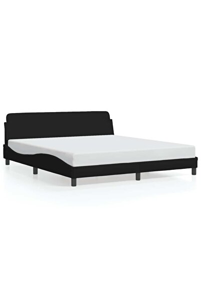 vidaxl Bed frame, Dover, black, 180x200 cm, textile
