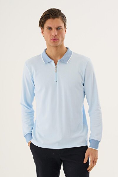 ALEXANDERGARDI Half Zip Polo Collar Men's Sweatshirt