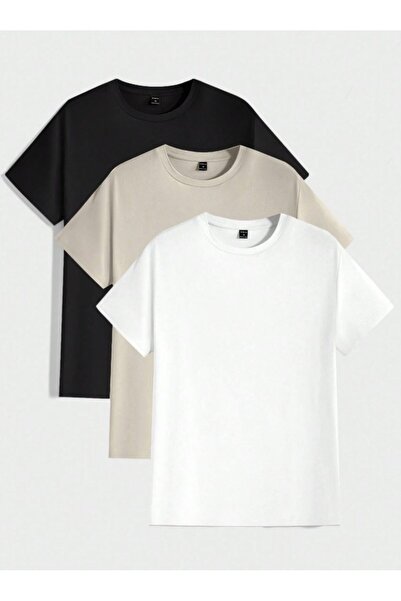 Altamira Unisex Μαύρο-Λευκό-Μπεζ Oversize Σετ 3 τεμαχίων με λαιμόκοψη ποδηλάτου