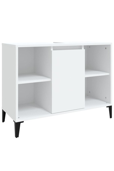 vidaxl Dulap de chiuvetă, alb, 80x33x60 cm, lemn prelucrat