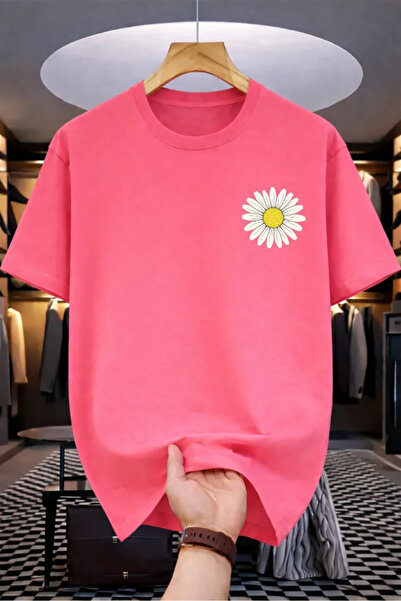 Pink Sky Tricou oversize premium 100% bumbac, unisex, croială confortabilă, t...