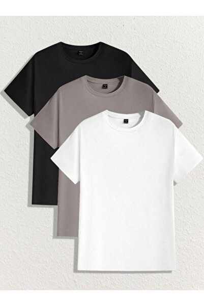 Altamira Unisex Μαύρο-Ανθρακί-Λευκό Oversize Σετ 3 τεμαχίων με λαιμόκοψη ποδη...