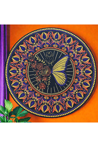 Ezera Take Flight - Hand-painted Mandala Painting in Vibrant Colors, a Tribut...