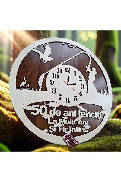 damoro Ρολόι τοίχου, PESCAR, 50 χρόνια, Ξύλο