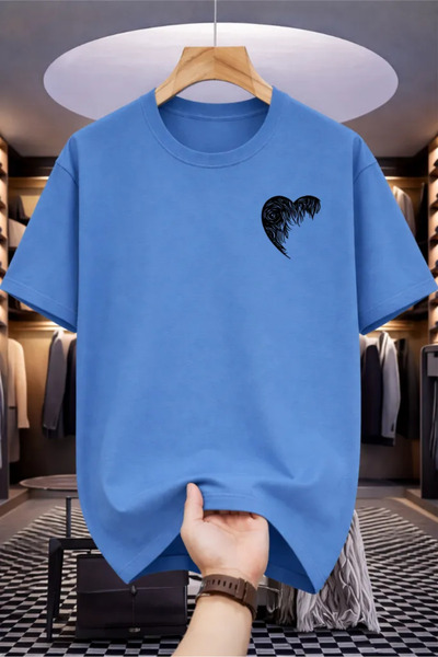 Pink Sky Premium Oversize T-Shirt 100% Βαμβάκι Unisex Άνετη Εφαρμογή Τάση Νέα...