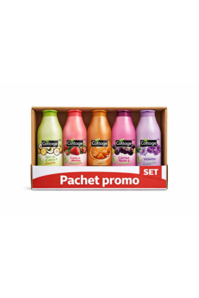 Cottage Set geluri de duș – 5 arome, Pachet promo, 750 ml