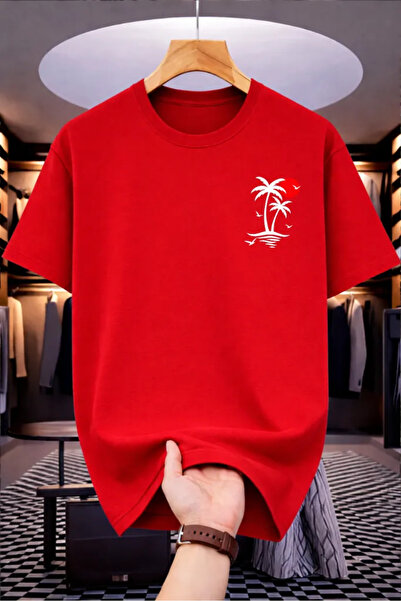 Pink Sky Premium Oversize T-Shirt 100% Βαμβάκι Unisex Άνετη Εφαρμογή Τάση Νέα...