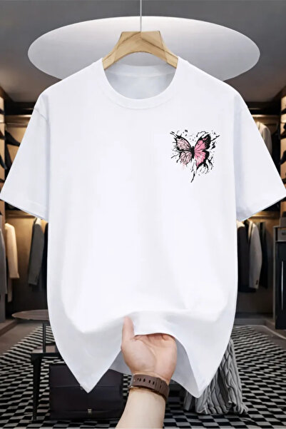 Pink Sky Premium Oversize T-Shirt 100% Βαμβάκι Unisex Άνετη Εφαρμογή Τάση Νέα...