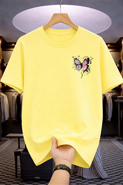 Pink Sky Premium Oversize T-Shirt 100% Βαμβάκι Unisex Άνετη Εφαρμογή Τάση Νέα...