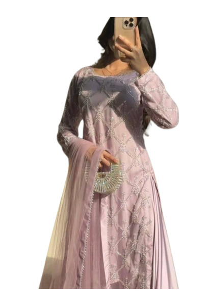 MYSMAR Pink Top Bottom & Dupatta - FFT7273 - Pink