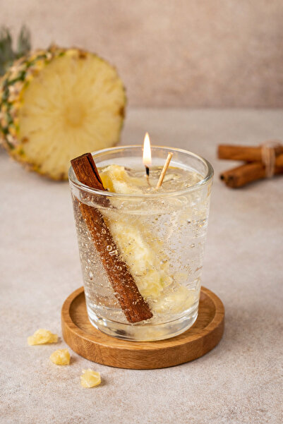 SBB Ananas ve Tarçınlı Dekoratif Jel Mum