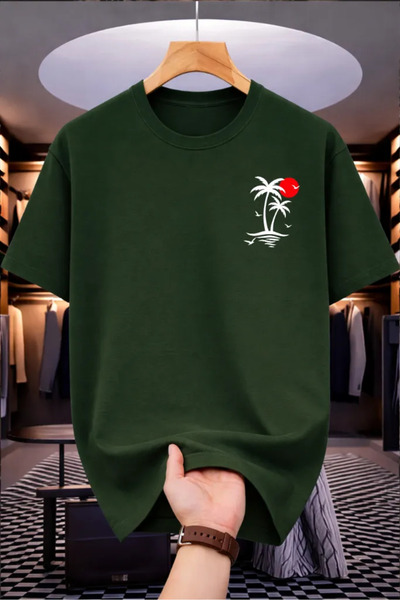 Pink Sky Premium Oversize T-Shirt 100% Βαμβάκι Unisex Άνετη Εφαρμογή Τάση Νέα...