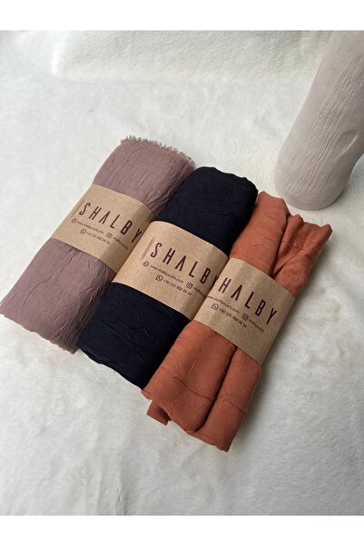 shalby Tesettür Bamboo Crash Shawl (Set of 3)
