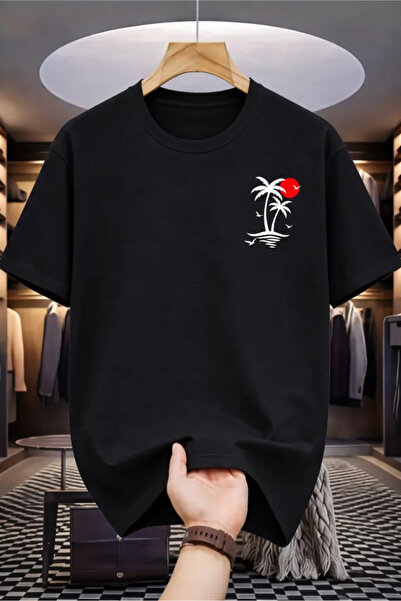 Pink Sky Premium Oversize T-Shirt 100% Βαμβάκι Unisex Άνετη Εφαρμογή Τάση Νέα...