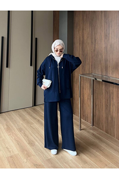 vikitekno Women's Premium Modal Fabric Hooded Two-Piece Set