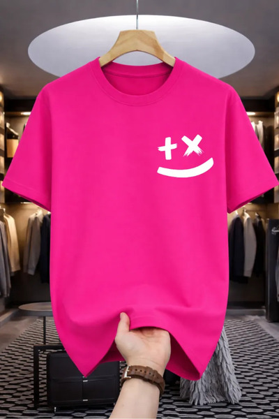 Pink Sky Tricou oversize premium 100% bumbac, unisex, croială confortabilă, t...