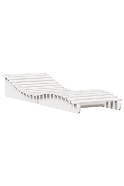 vidaxl Șezlong, alb, 205x70x31,5 cm, lemn masiv de pin