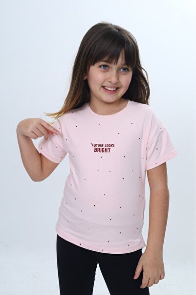 Toontoy Κοριτσίστικο μπλουζάκι με λαιμόκοψη ποδηλάτου, ανοιχτό στους ώμους, κ...