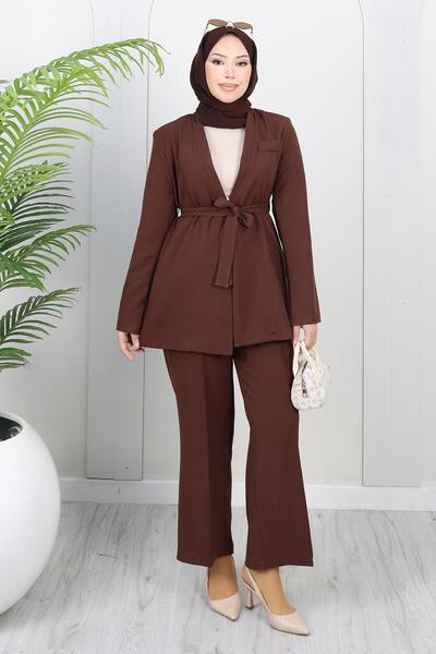 Modamihram Costum blazer moale maro 19389