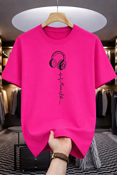 Pink Sky Premium Oversize T-Shirt 100% Βαμβάκι Unisex Άνετη Εφαρμογή Τάση Νέα...