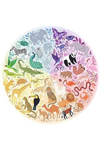 RAVENSBURGER 500 Pieces Jigsaw Puzzle - Circle of Colors - Animals (Ravensbur...