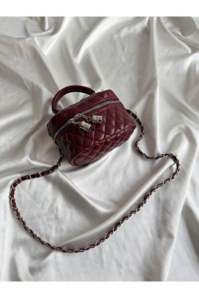Mia Collection Zilly Model El Ve Kadın Omuz Çantası Düz Bordo