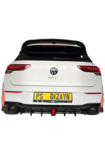 plastik body kit Volkswagen Golf 8 Difüzör Led Dahil BOYASIZ ( Plastik )