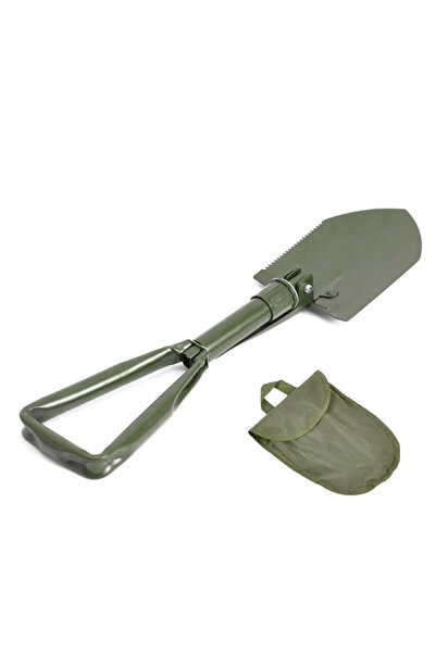 OEM Green folding military camping shovel with cover