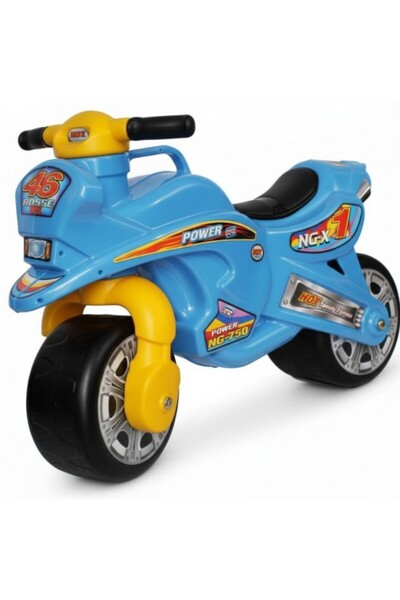 Noname Motocicleta ride&minus;on pentru copii, Albastru, 68x25x50 cm&...
