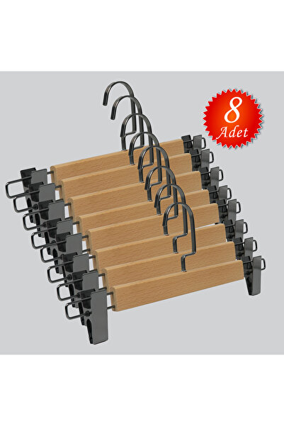 NYN Дерев'яні (чорний нікельований гачок) прищіпки для спідниць/штанів, набір...