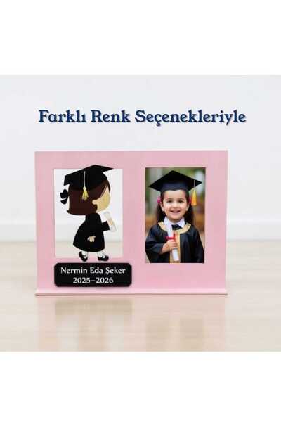 AllFayLazer 2 Adet Karne Hediyesi Öğrenci Ahşap Karikatürlü Mezuniyet Resim V...