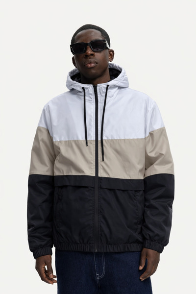 DAMGA JEANS Ανδρικό αδιάβροχο μπεζ με καθημερινό σχέδιο και επένδυση