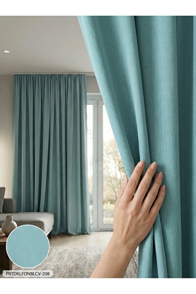 LEVENT ÖZEL PratikFon Armül Fon Perde 140x260 cm Az Işık Geçirgen Hazır Dikili