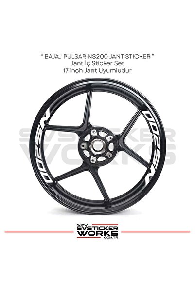 ARONA BAJAJ NS200 Sticker Jant İçi Yazı 8'li Set Sticker Etiket