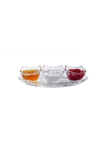 star glass Set of 3 Bowls with Plate, 4 Pieces, Berlin