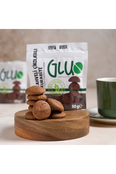 Gluzero Glutensiz Kahveli Çikolatalı Kurabiye