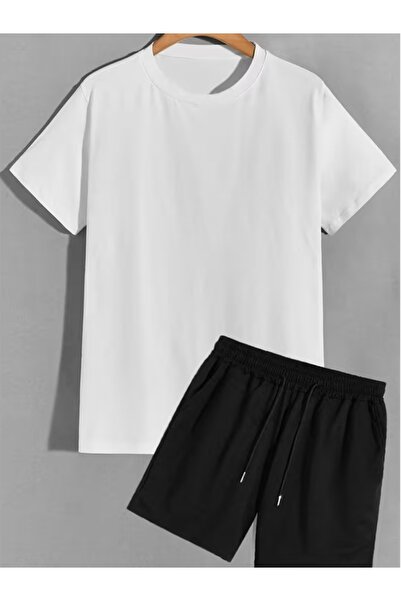 EXPECTED Men's Oversize T-Shirt Shorts 2-Piece Set Cotton Summer