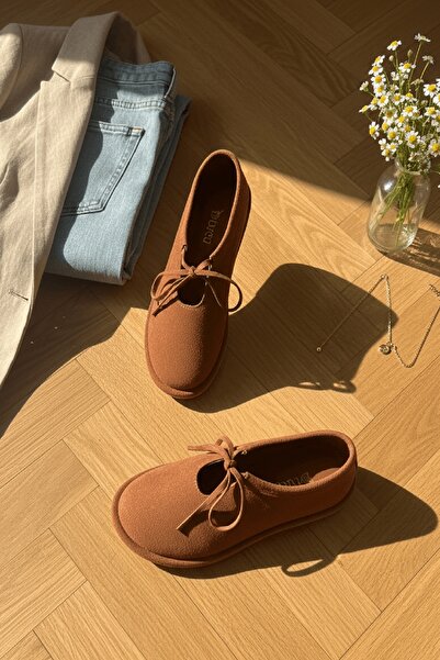 DURUNUN BUTİĞİ حذاء نسائي من روندو تابا ( بكعب 2 سم ) بمقدمة مستديرة