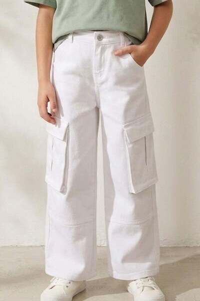 Escabel Παντελόνι Gabardine για κορίτσια με λεπτομέρεια τσέπης Cargo, 5-9 ετώ...