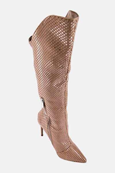 Steve Madden Women Va Boom Zipper Closure Calf Length Boots, Taupe