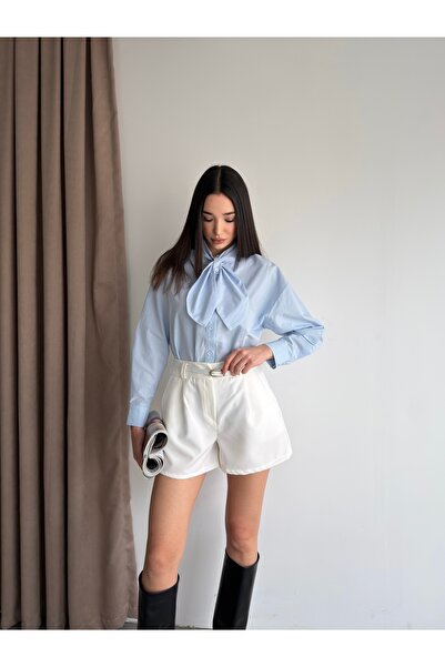 LB Laluna Butik Women's Classic Shorts with Belt and Pockets