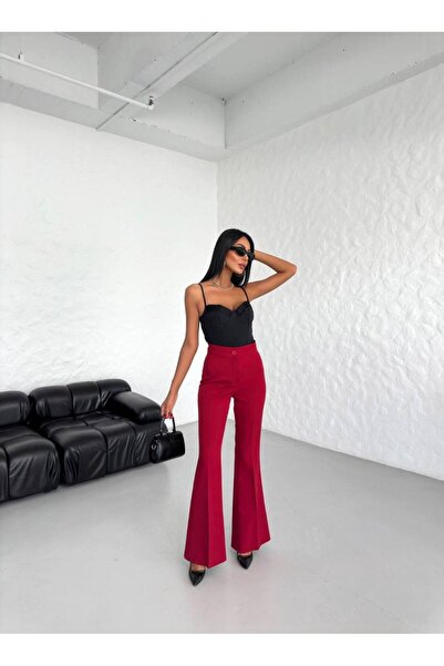 ZAVIXO Women's Spanish Leg Fabric Pants